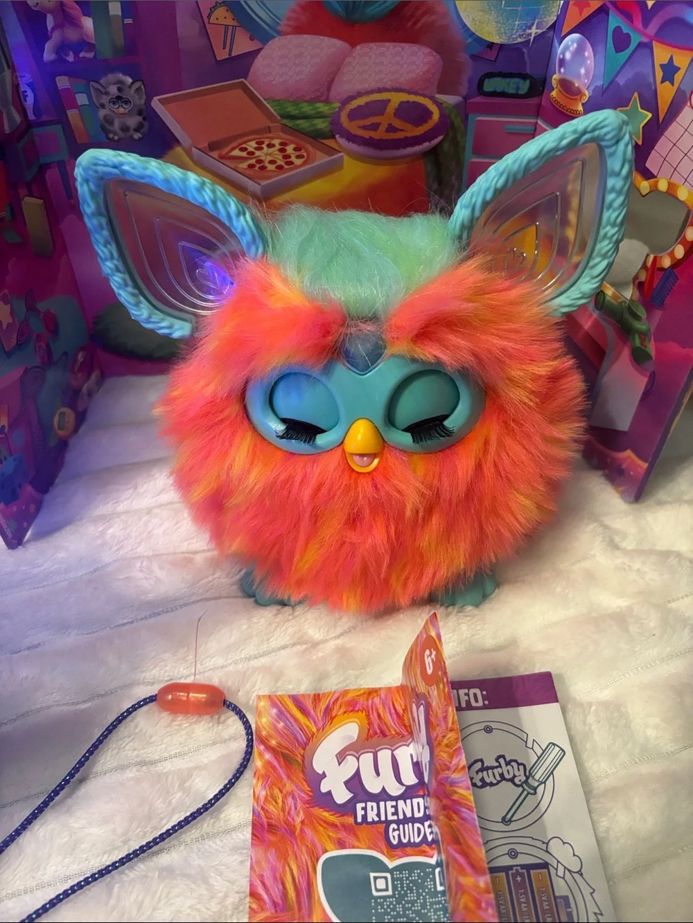 Hasbro 2023 Furby Coral 15 Fashion Accessories, Interactive Two Plush Toys